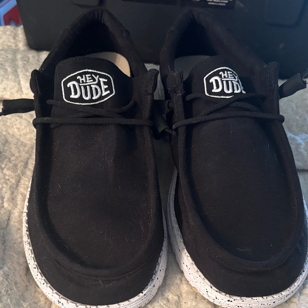 Hey Dude Black slip ons